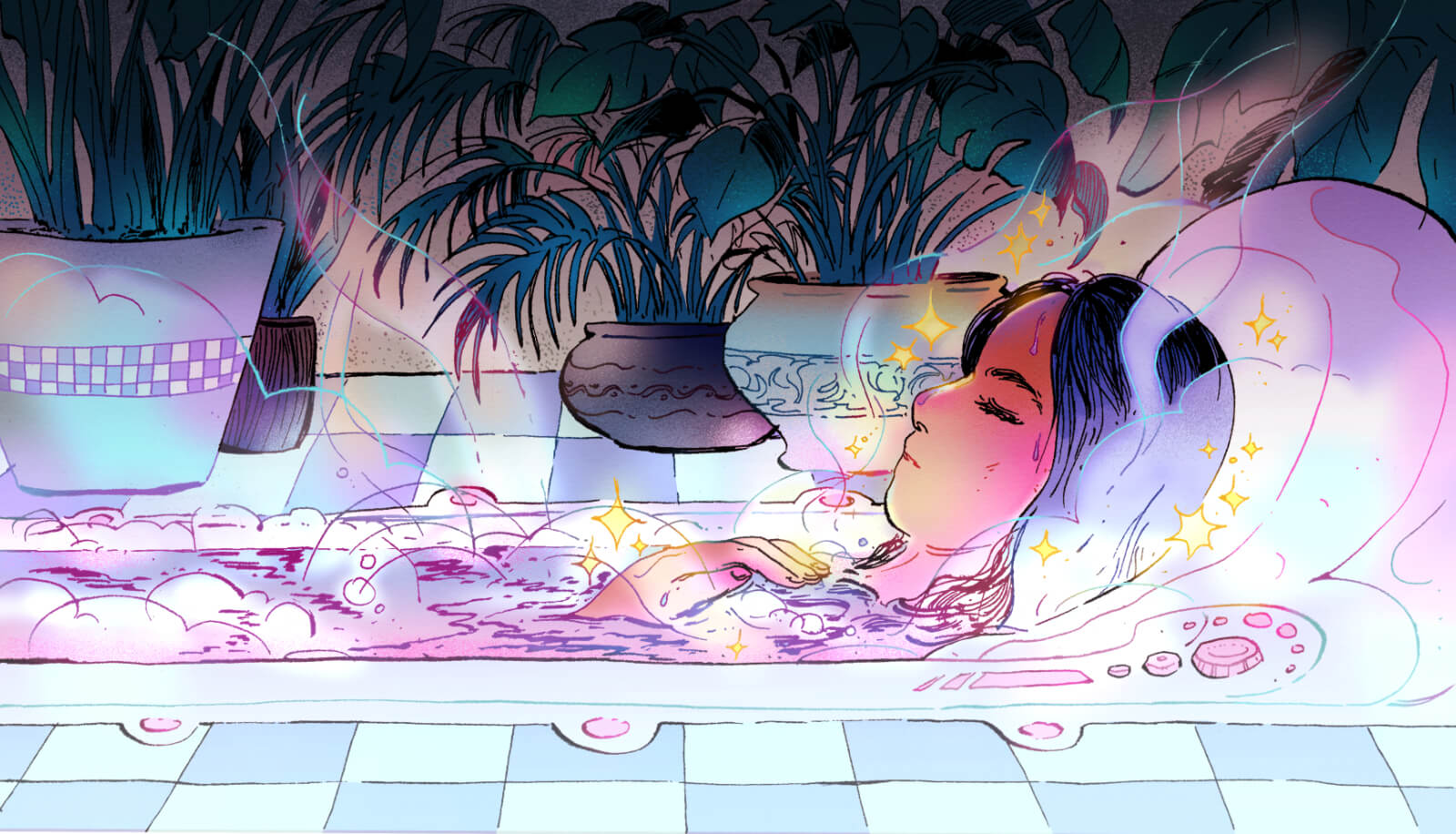 Healing soak illustration